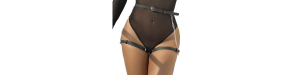 SUBBLIME - CINTURA IN PELLE NERA TAGLIA UNICA